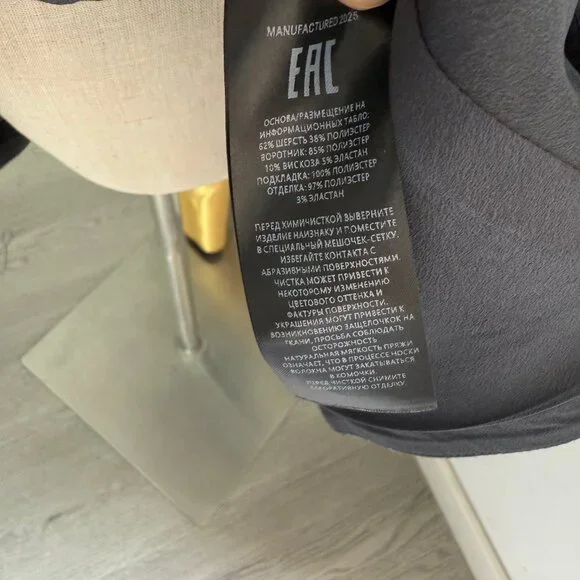 Self-Portrait Grey Herringbone Flared Mini Dress - Picture 11 of 11